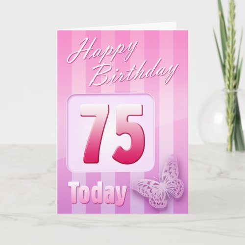Happy 75th Birthday Grand Mother Great_Aunt Mom Card