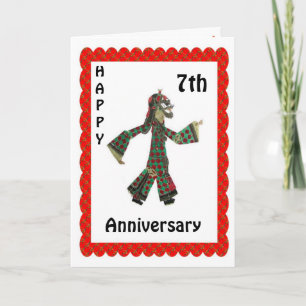Happy 7th Anniversary Card
