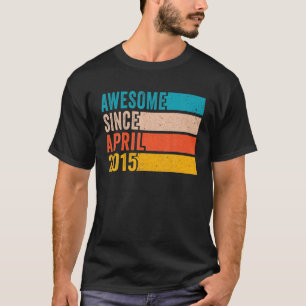 Happy 7Th Birthday 7 Year Old Awesome Since April T-Shirt
