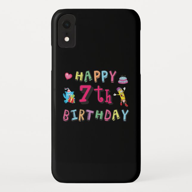 Happy 7th Birthday. 7 year old. Case-Mate iPhone Case (Back)
