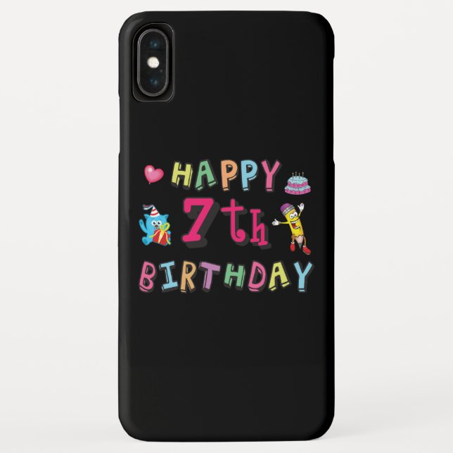 Happy 7th Birthday. 7 year old. Case-Mate iPhone Case (Back)