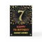 Happy 7th Birthday Black & Gold Rainbow Firework