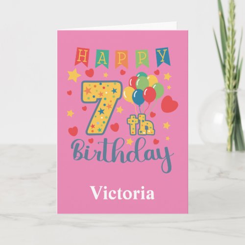Happy 7th Birthday Card
