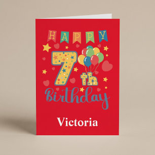 Happy 7th Birthday Card
