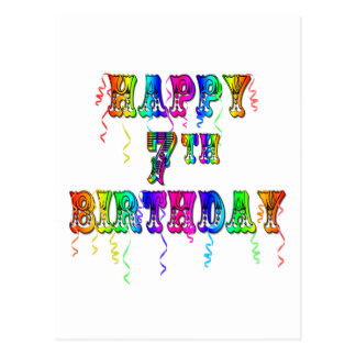 Happy 7th Birthday Postcards | Zazzle