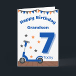 Happy 7th Birthday Grandson Card<br><div class="desc">A colourful birthday card for any 7 year old Grandson!</div>