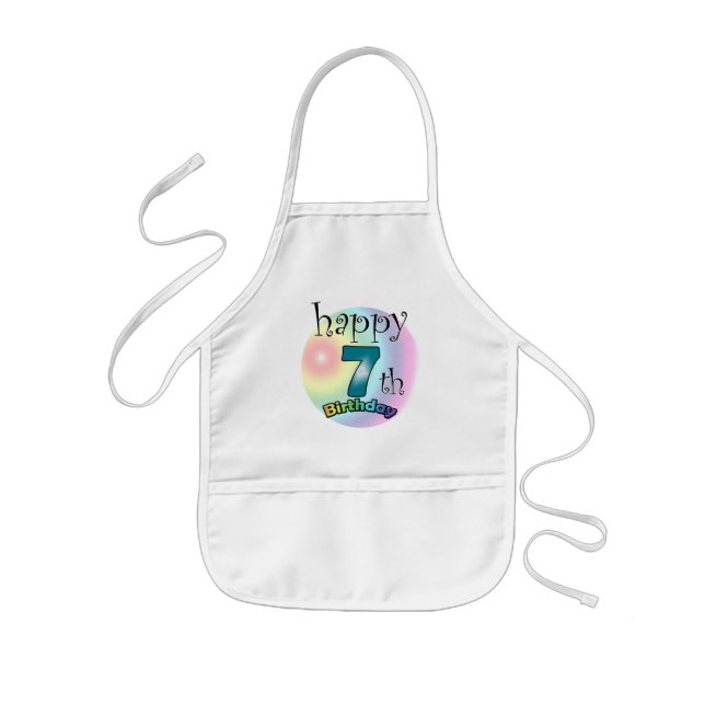 Happy 7th Birthday Kids' Apron (Front)