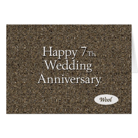 Hy 7th Wedding Anniversary Wool Card Zazzle Hy 7th Wedding Anniversary Wool Card