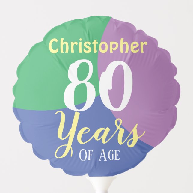Happy 80th Birthday Balloon (Front)
