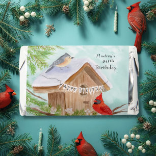  Happy 80th Birthday Birds at Birdhouse Hershey's Miniatures