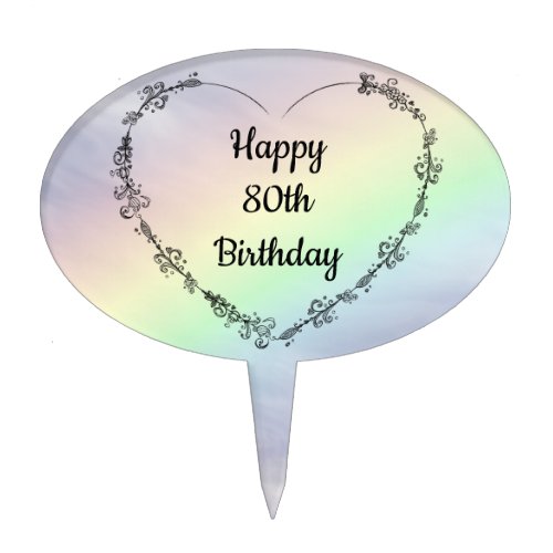 Happy 80th Birthday Cake Topper