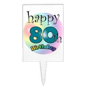 Happy 80th Birthday Cake Topper