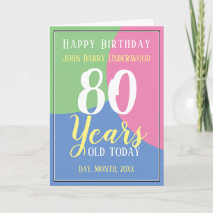 Happy 80th Birthday Card