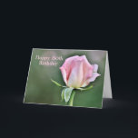 Happy 80th Birthday Card<br><div class="desc">Elegant blush rose 80th birthday card!  Plenty of room to personalize with a name.</div>