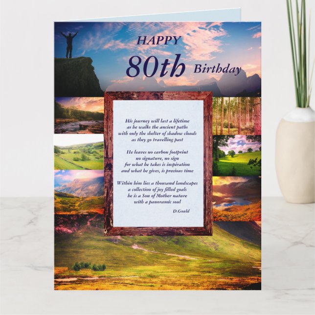 Happy 80th Birthday Card (Front)