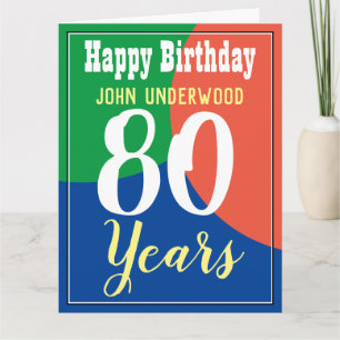 Happy 80th Birthday Card