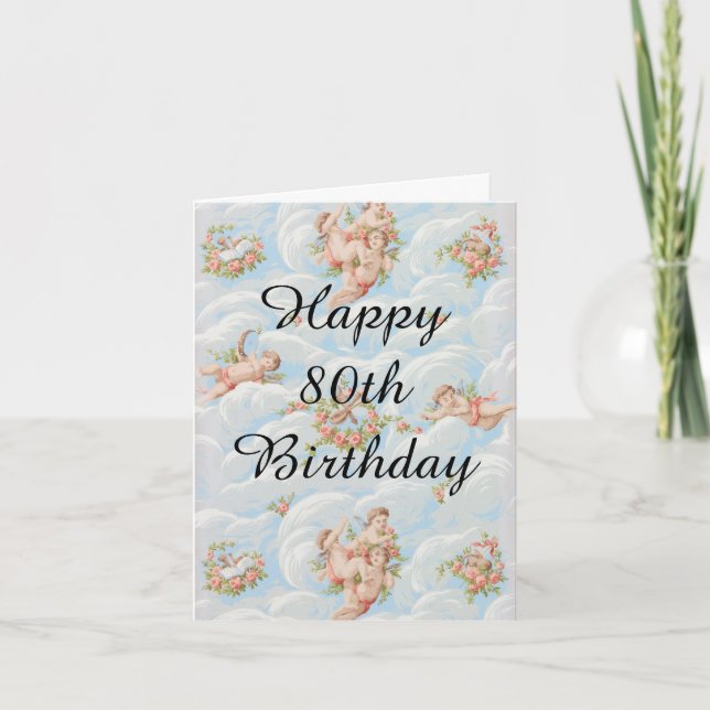 Happy 80th Birthday. Card (Front)