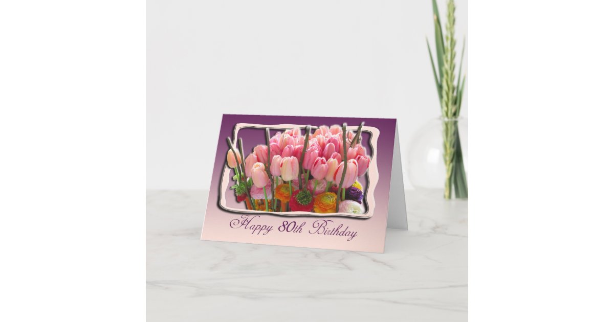 Happy 80th Birthday Card | Zazzle