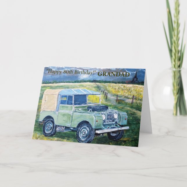 Happy 80th Birthday Card For GRANDAD (Front)