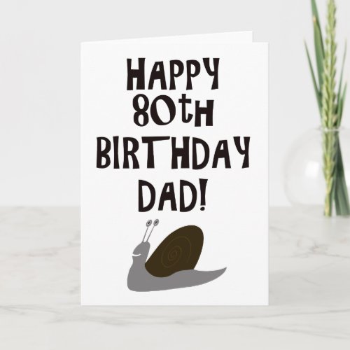 Happy 80th Birthday Dad Card