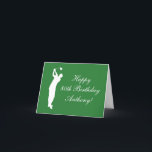 Happy 80th Birthday Golfer Sports Par  Thank You Card<br><div class="desc">Green,  golfer,  sports,  80th Birthday card. Please personalize it with your own text or delete it and hand write your own words.</div>