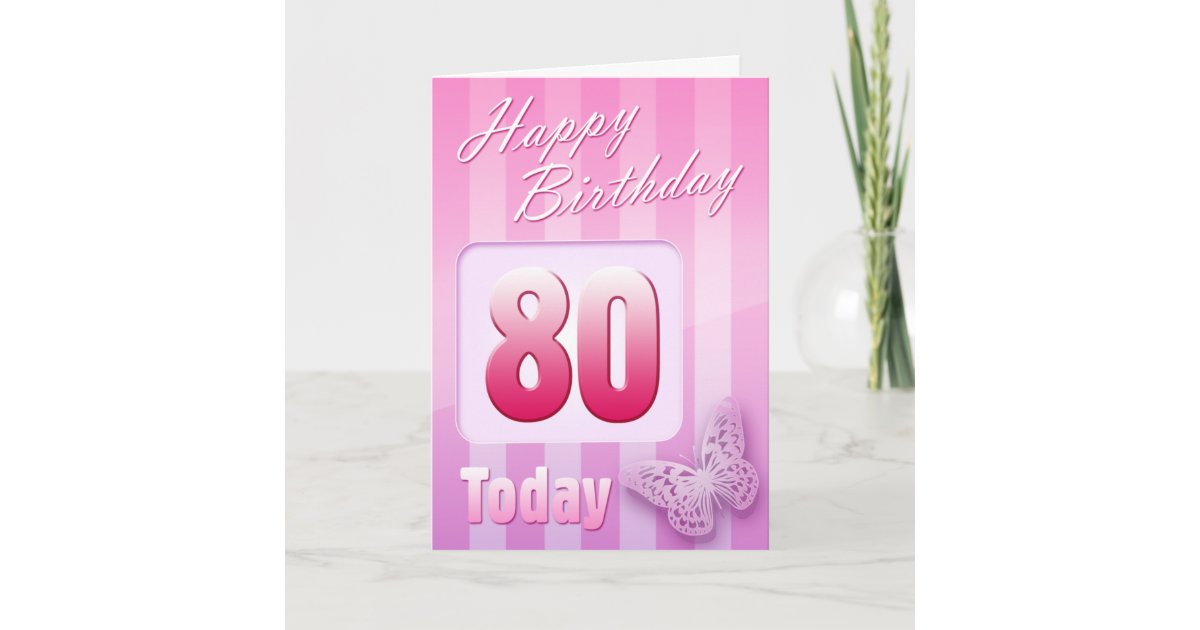 Happy 80th Birthday Grand Mother Great Aunt Mum Card Zazzle Com