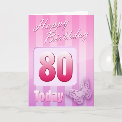 Happy 80th Birthday Grand Mother Great_Aunt Mum Card