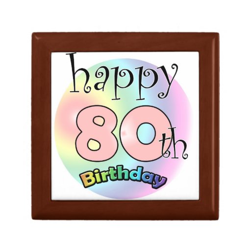 Happy 80th Birthday (pink) Keepsake Box | Zazzle