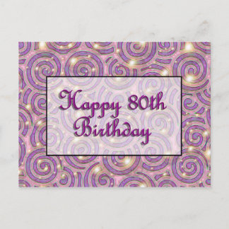 Happy 80th Birthday Postcard