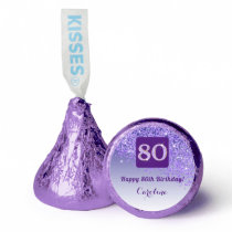 Happy 80th Birthday Purple Glitter Sweet Gorgeous Hershey®'s Kisses®