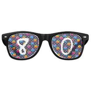 Happy 80th Birthday Retro Sunglasses