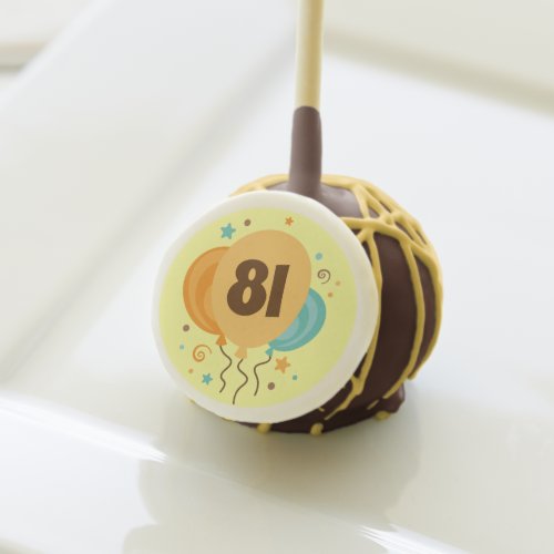 Happy 81st Birthday Party Treats Cake Pops