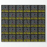 [ Thumbnail: Happy 82nd Birthday, Fun Colorful Stars Pattern 82 Wrapping Paper ]