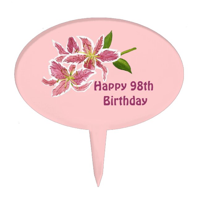 Happy 88th Birthday Cake Pick (Front)