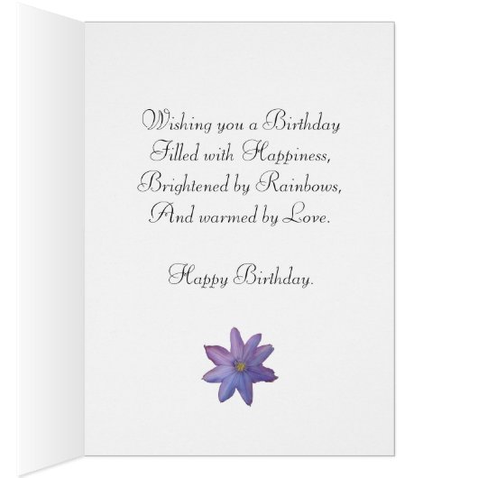 Happy 89th birthday with a flower painting (Inside (Right))