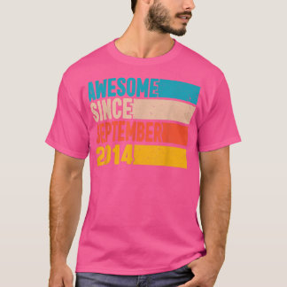 Happy 8th Birthday 8 Year Old Awesome Since Septem T-Shirt