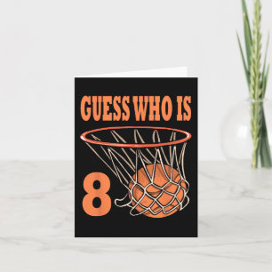 Happy 8th Birthday 8 Year Old Basketball 8th Birth Card