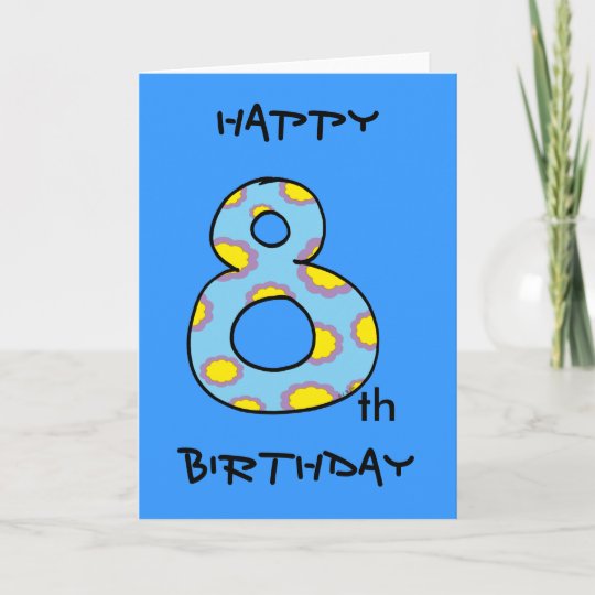 Happy 8th Birthday Card | Zazzle.com