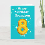 Happy 8th Birthday Grandson Card<br><div class="desc">A lovely card for your Grandson on his 8th birthday.</div>