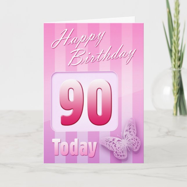 Happy 90th Birthday Grand Mother Great-Aunt Mom Card (Front)
