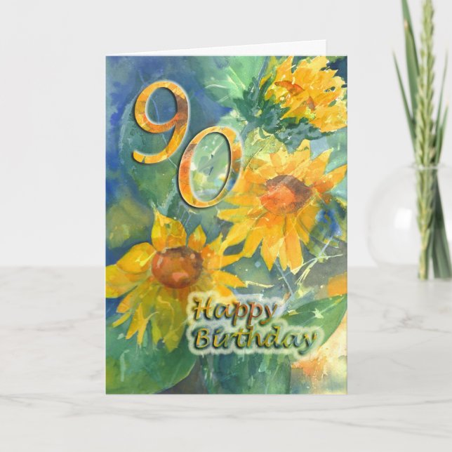 Happy 90th Birthday Greeting Card (Front)