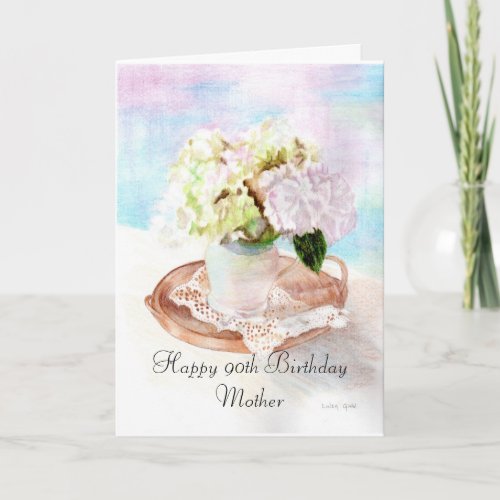 Happy 90th Birthday Mother Card