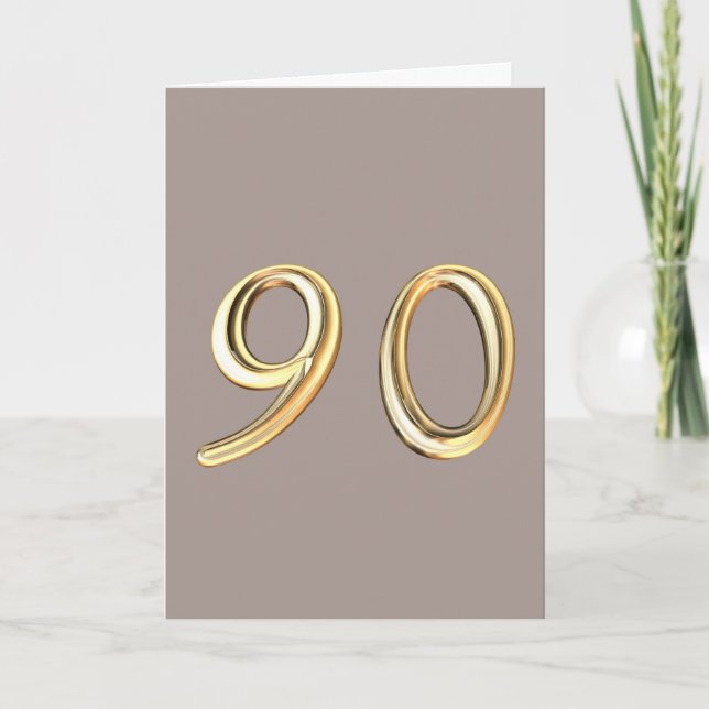 Happy 90th Birthday ninetieth ninety 90 Card (Front)
