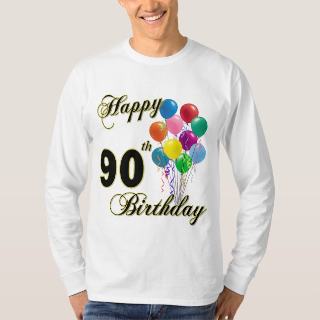 Happy 90th Birthday T-Shirt (Front)