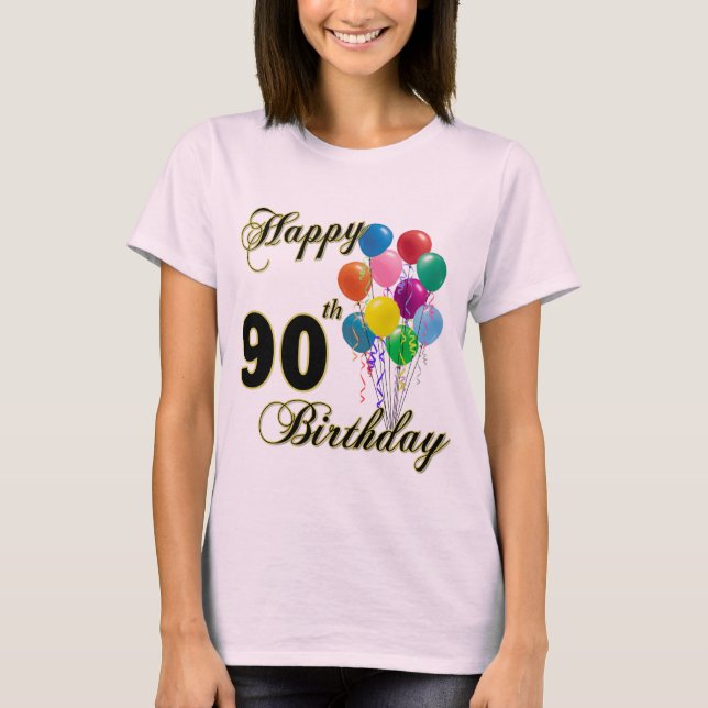 Happy 90th Birthday T-Shirt (Front)