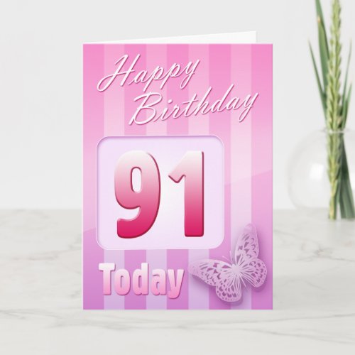 Happy 91st Birthday Grand Mother Great_Aunt Mom Card