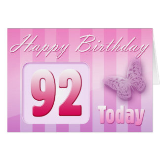 Happy 92nd Birthday Cards, Happy 92nd Birthday Card Templates, Postage ...