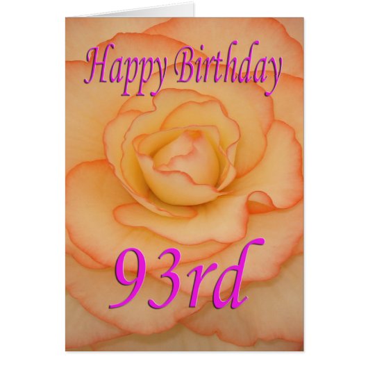 Happy 93rd Birthday Flower Cards (Front)