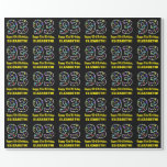 [ Thumbnail: Happy 93rd Birthday, Fun Colorful Stars Pattern 93 Wrapping Paper ]