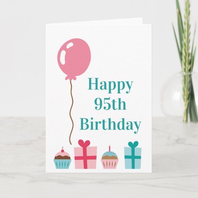 Happy 95th Birthday blank Card (Front)